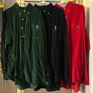 3 Men’s Polo corduroy button downs.